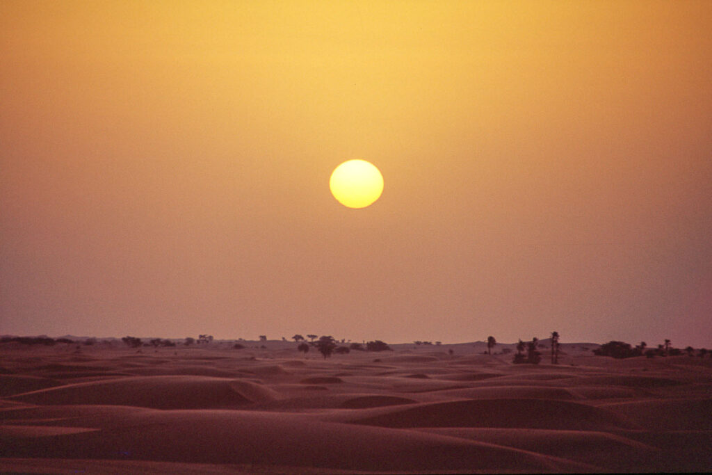 Lever de soleil sur Chingetti - Mauritanie