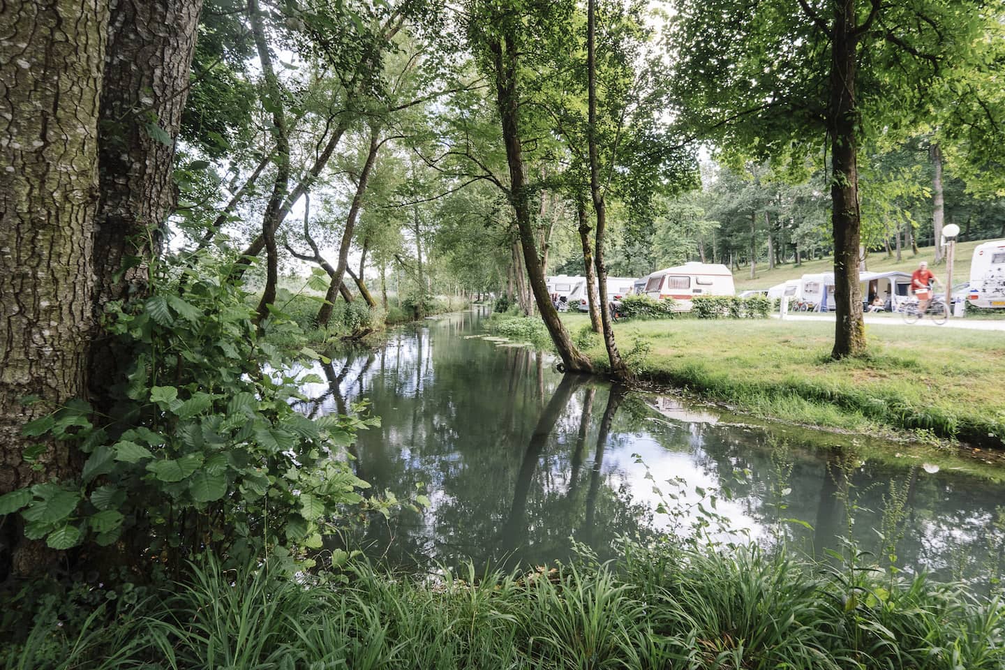 Lac du Der - Le camping du Buisson, au bord de la Blaise