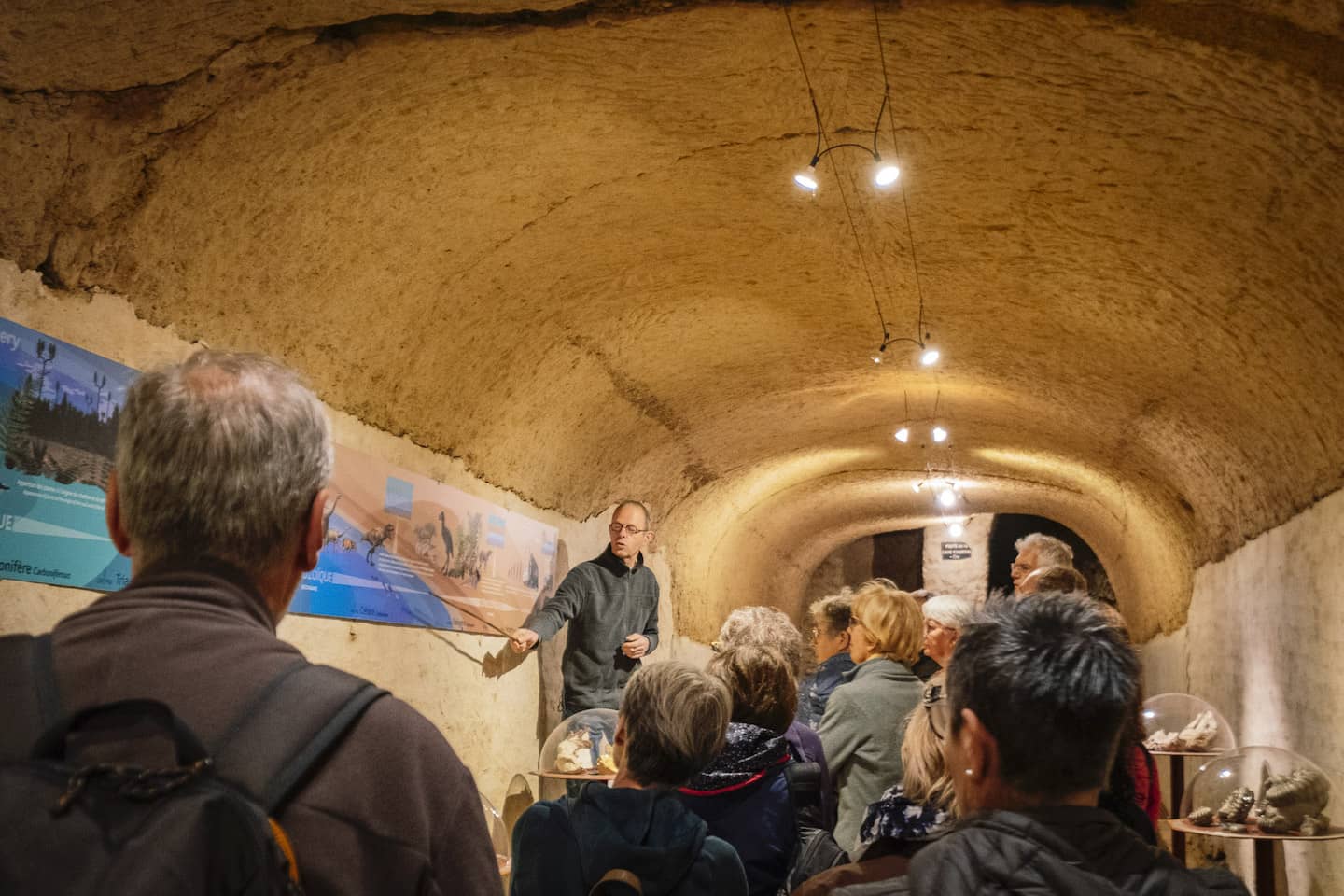 Montagne de Reims - Présentation des ères géologiques à la cave aux coquillages